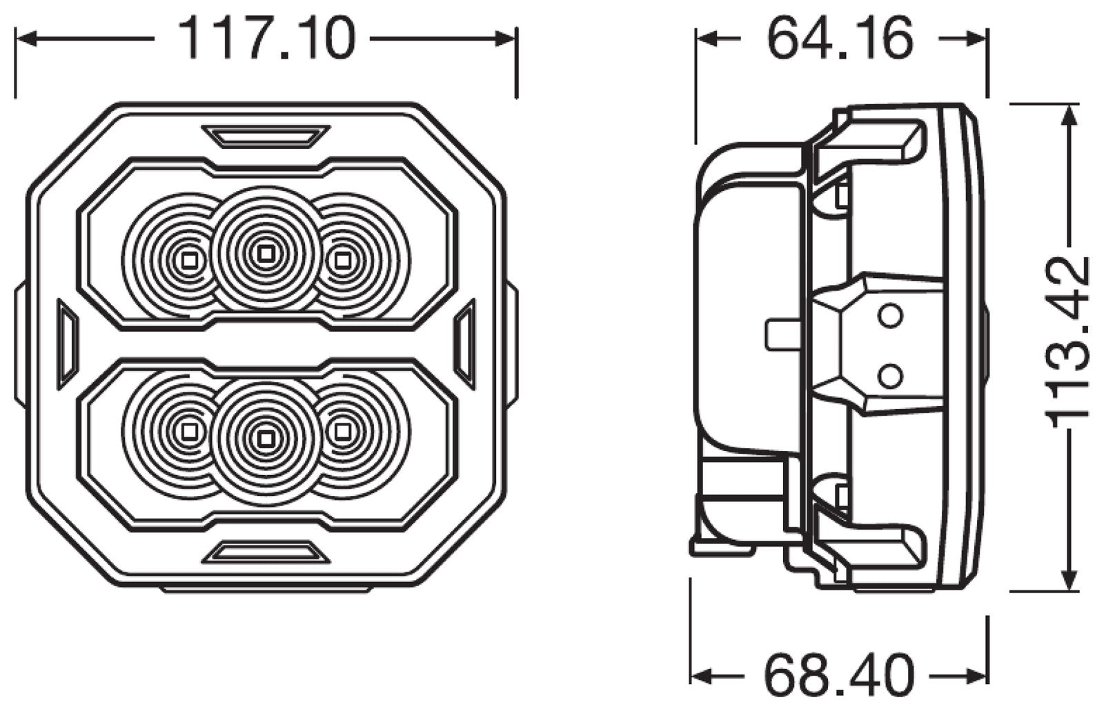 OSRAM LED Scheinwerfer Cube PX4500 Spot, 12/24V