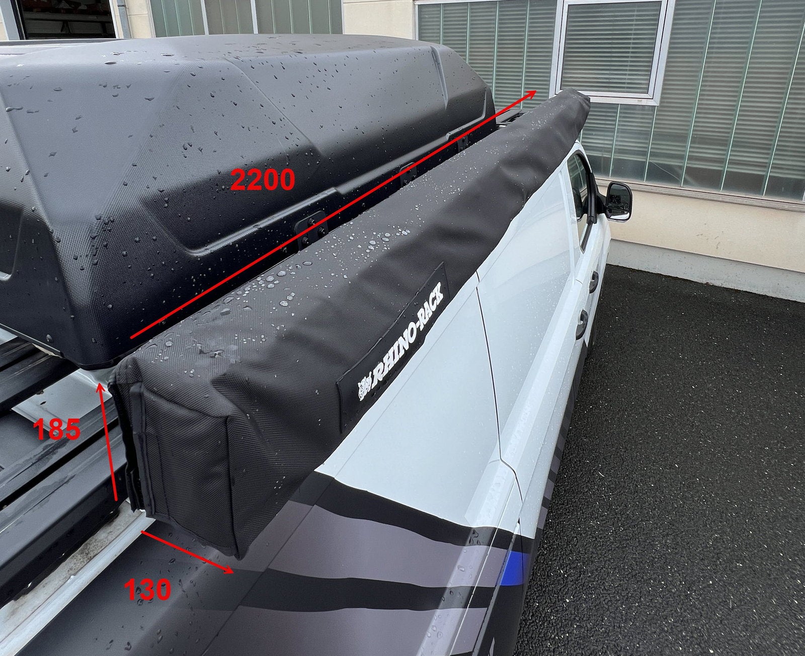 Rhino Rack Sunseeker Markise freitragend 2200mm breit x 2000mm, inkl. Halter