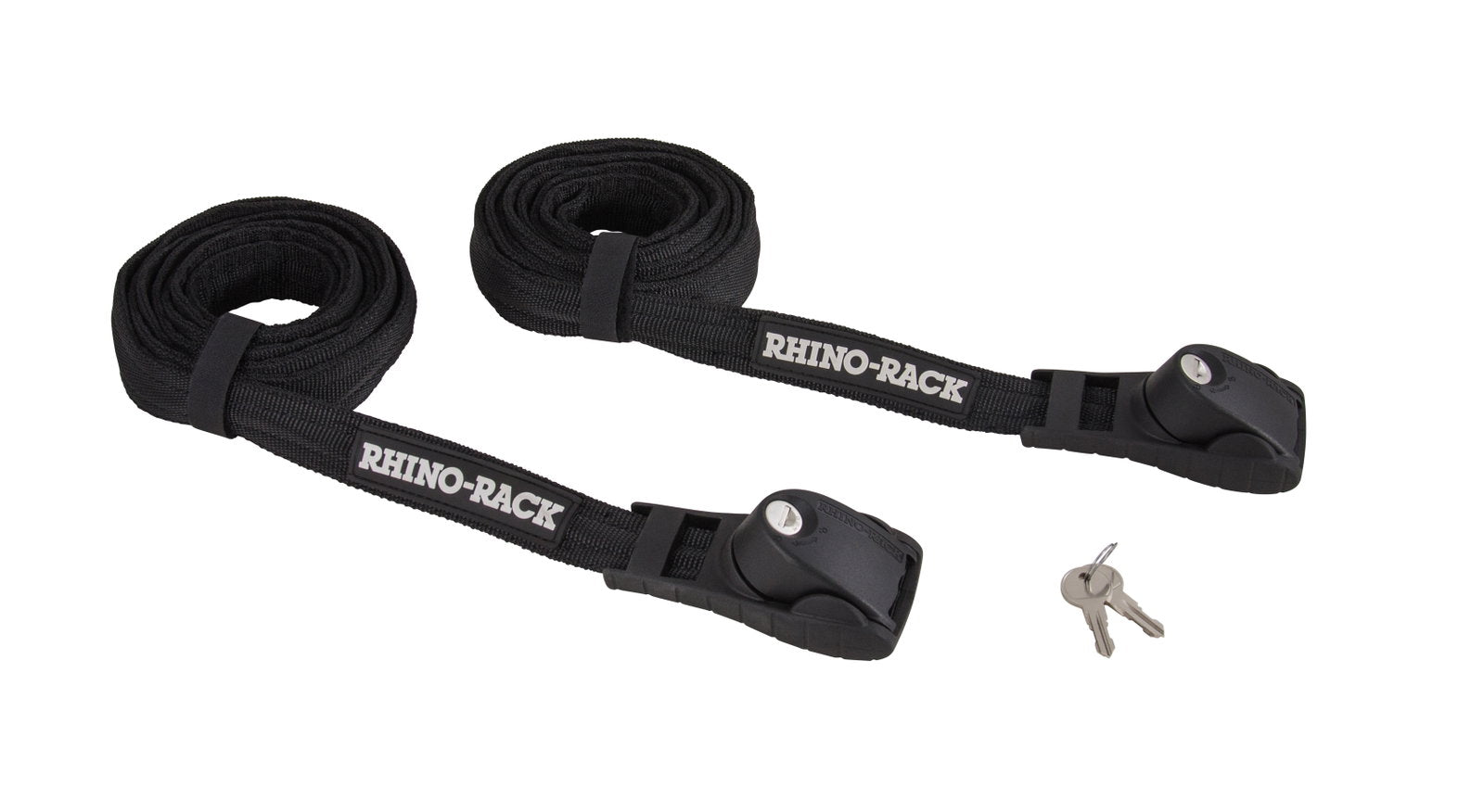 Rhino Rack Zurrgurt (2) mit absperrb. Schloss, Gummischutz, 2,5m lang, schwarz
