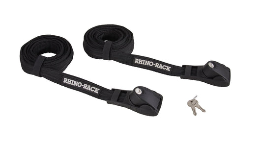Rhino Rack Zurrgurt (2) mit absperrb. Schloss, Gummischutz, 2,5m lang, schwarz