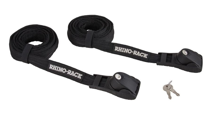Rhino Rack Zurrgurt (2) mit absperrb. Schloss, Gummischutz, 3,5m lang, schwarz