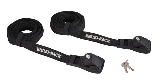 Rhino Rack Zurrgurt (2) mit absperrb. Schloss, Gummischutz, 3,5m lang, schwarz