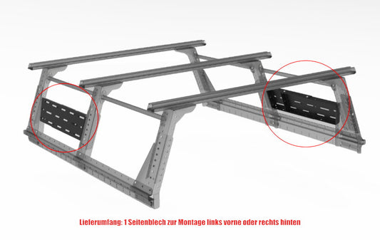 Muli-Rack Seitenblech XtraCab, vorne links bzw. hinten rechts (1 Stk.)