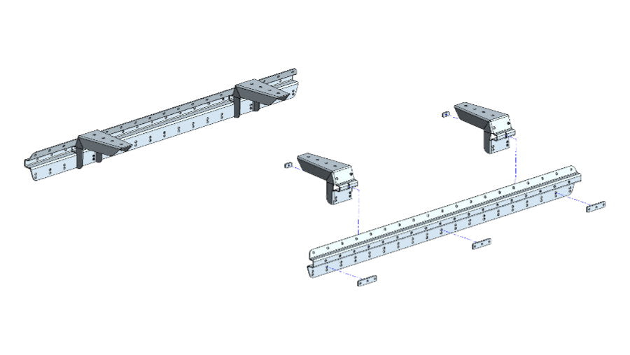 Muli-Rack Ladesystem "flach" DoubleCab, inkl. Schraubensatz