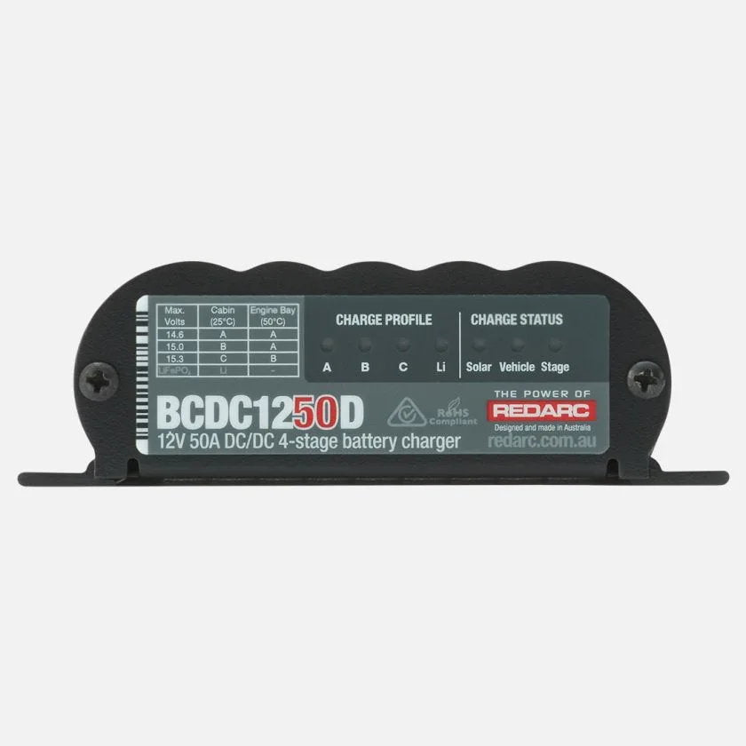 REDARC BCDC1250D, Battery Charger, DC-DC Dual Input, 12V 50A, MPPT Regulator