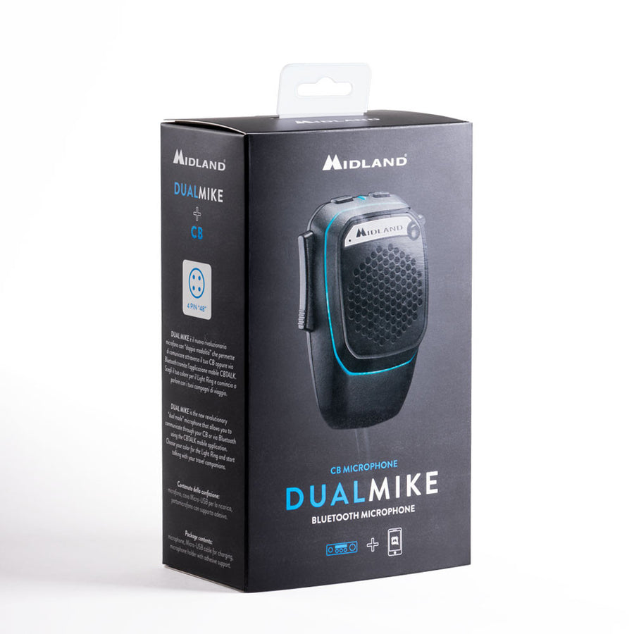 Midland Dual Mike 4 Pin V1, Bluetooth and CB microphone