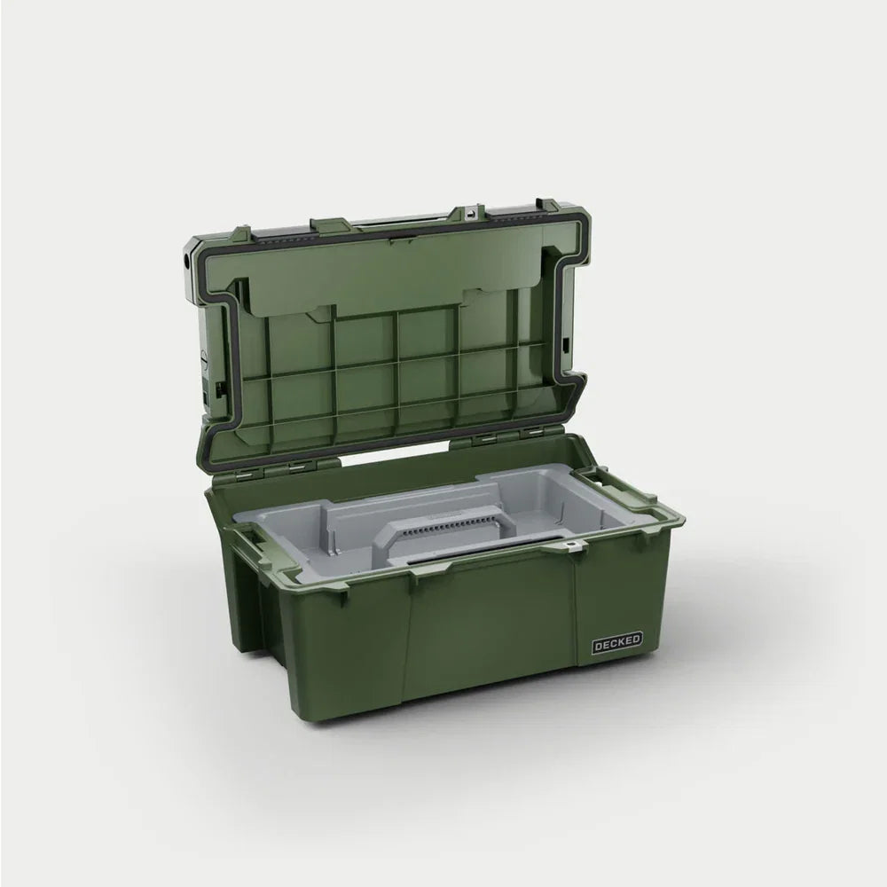 DECKED D-co Case - Sixer 16, Ranger Green mit schwarzen Verschlüssen