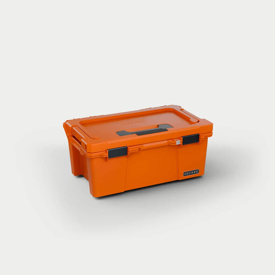 DECKED D-co Case - Sixer 16, Blaze Orange with black latches