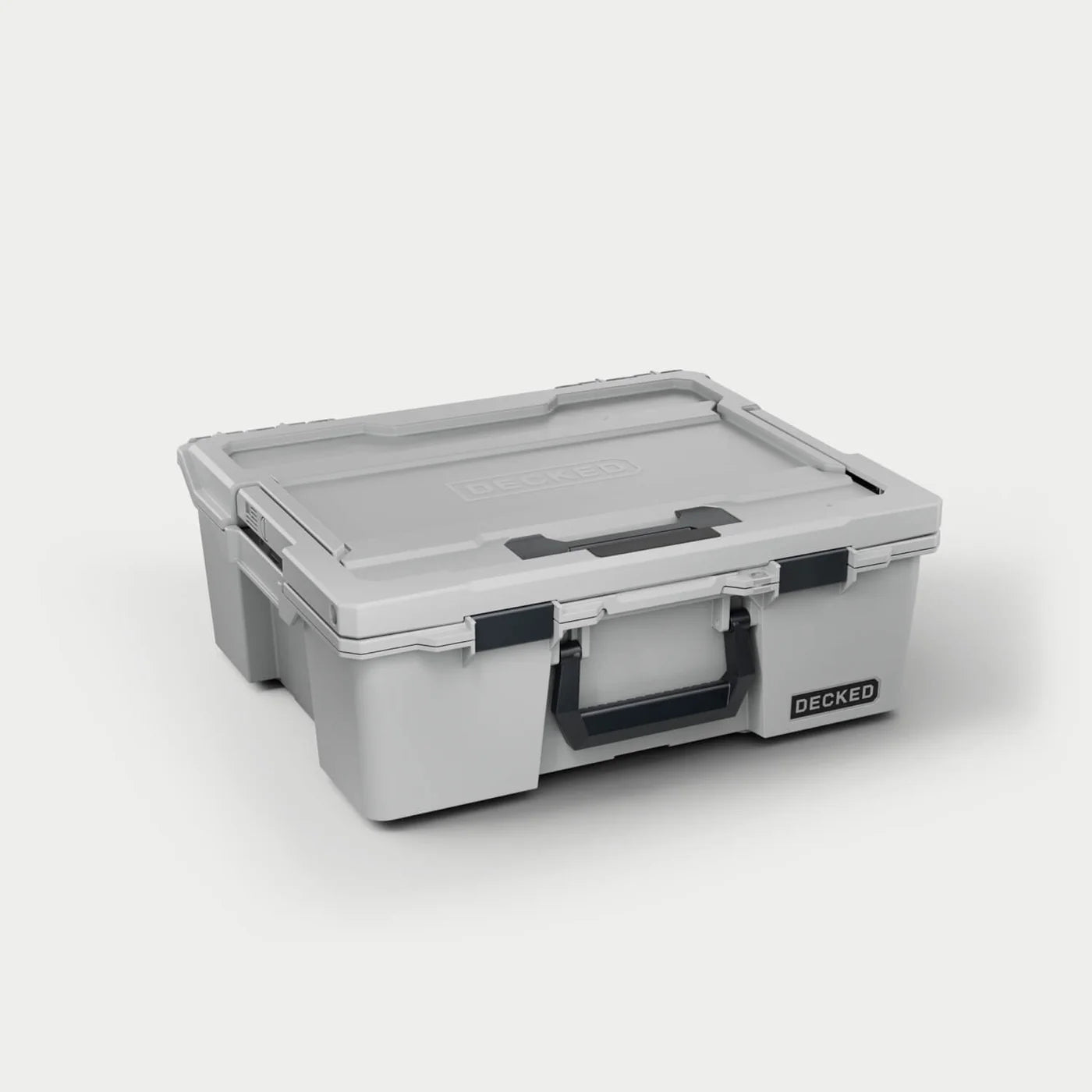 DECKED D-co Case - Halfrack 32, Cool Gray mit schwarzen Verschlüssen