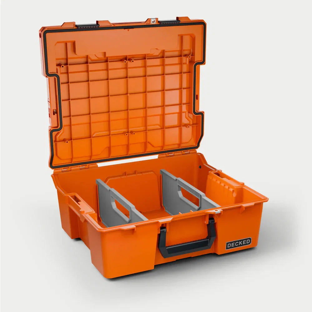 DECKED D-co Case - Halfrack 32, Blaze Orange mit schwarzen Verschlüssen