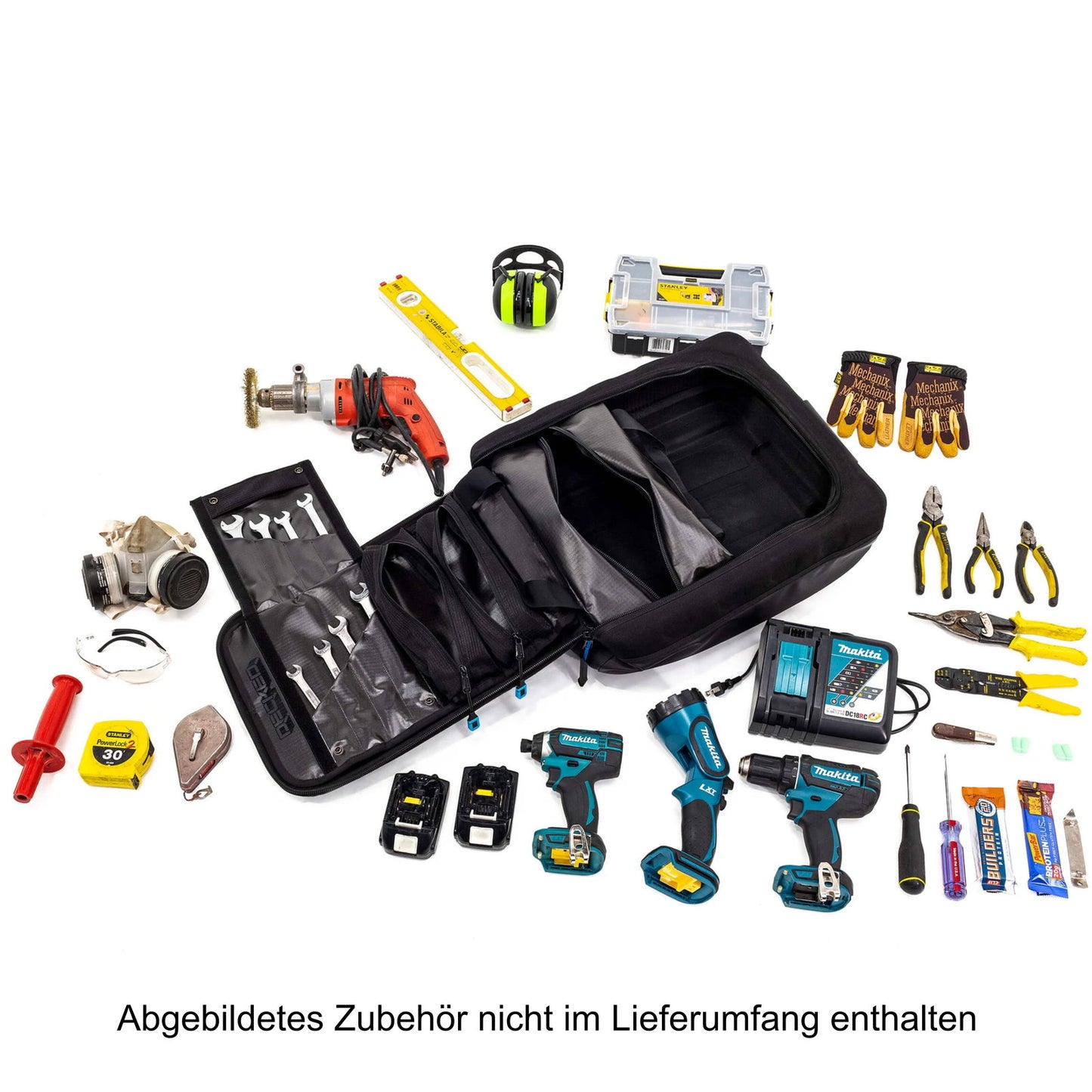 DECKED D-Bag, Passformtasche für Schubladen mit Rucksackfunktion, Schwarz