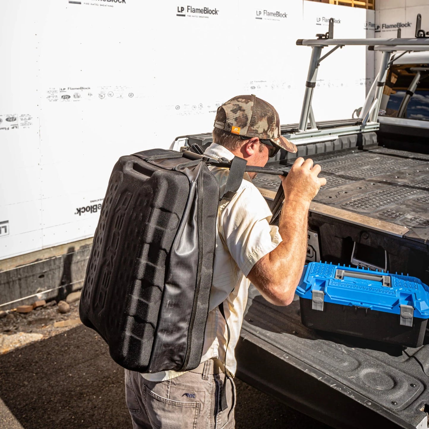 DECKED D-Bag, Passformtasche für Schubladen mit Rucksackfunktion, Schwarz