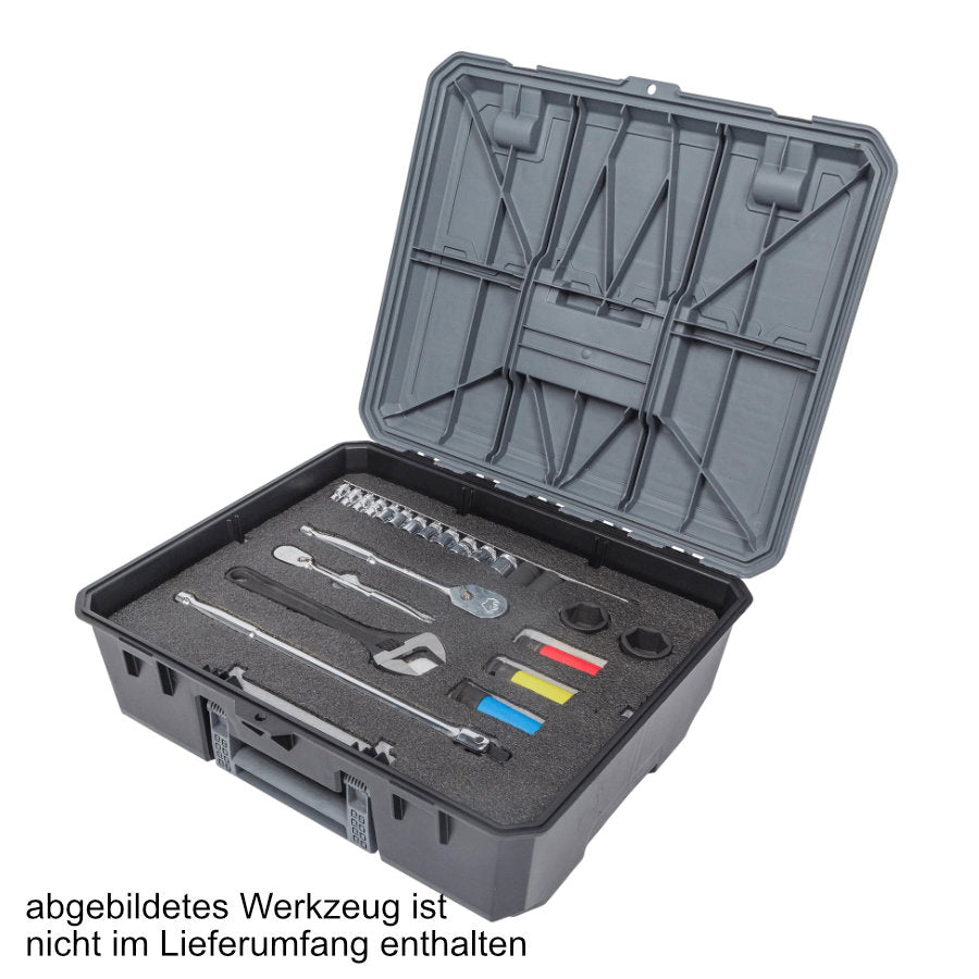 DECKED D-Box for large drawers, grey - customizable foam