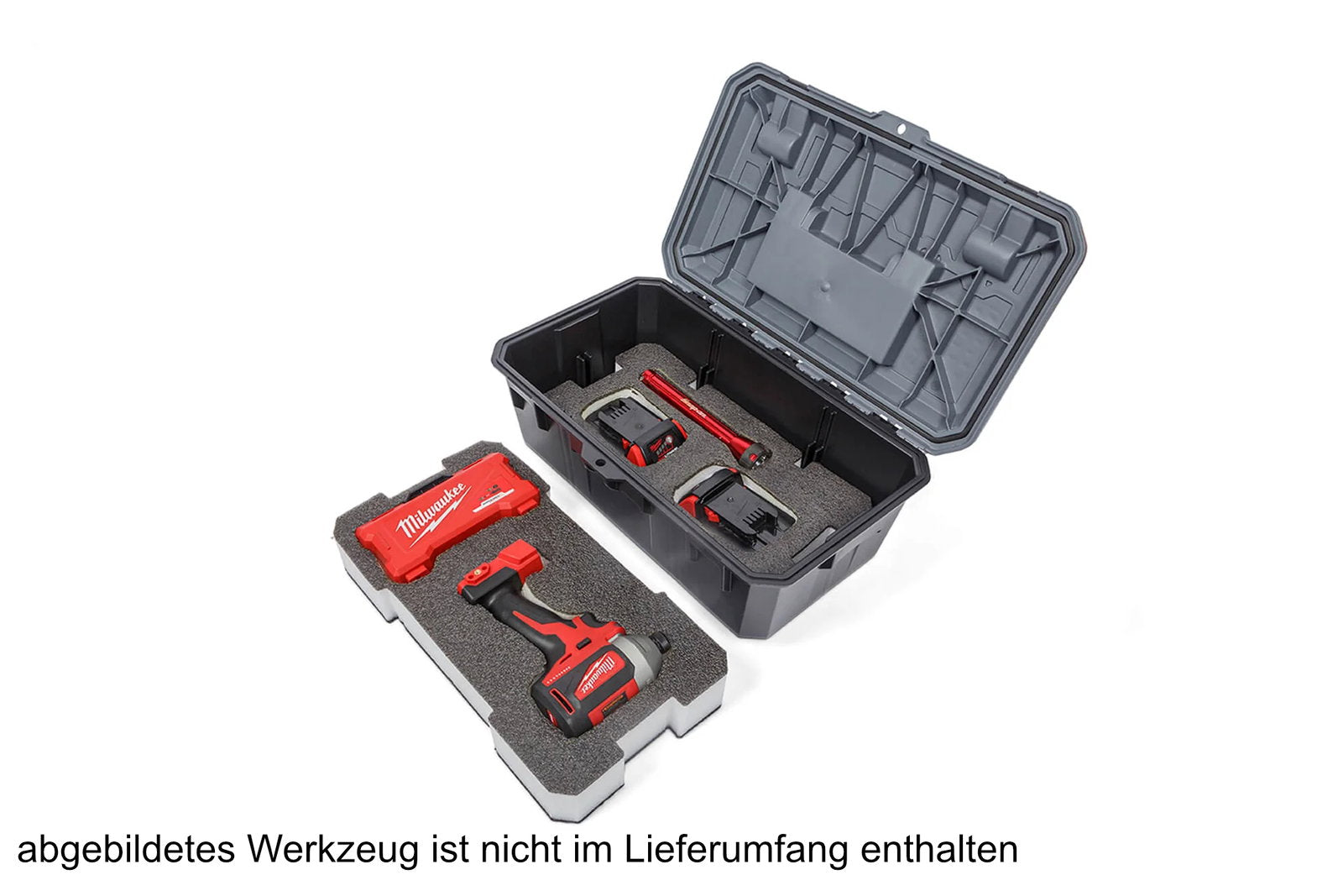 DECKED Crossbox für kleine Schubladen, grau - individueller Schaumstoff