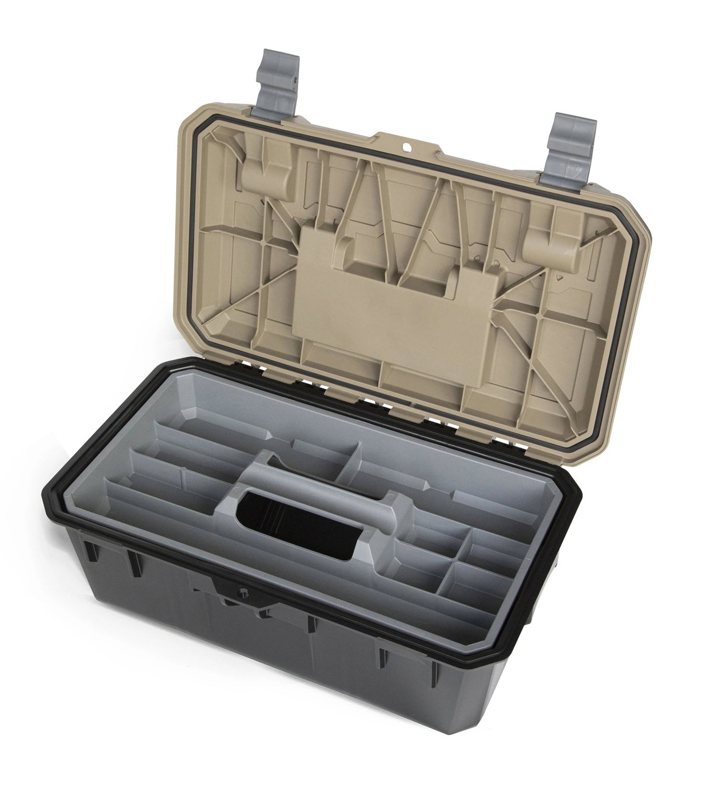 DECKED Crossbox mit Tragegriff, für kleine Schubladen, Deckel "Desert Tan"