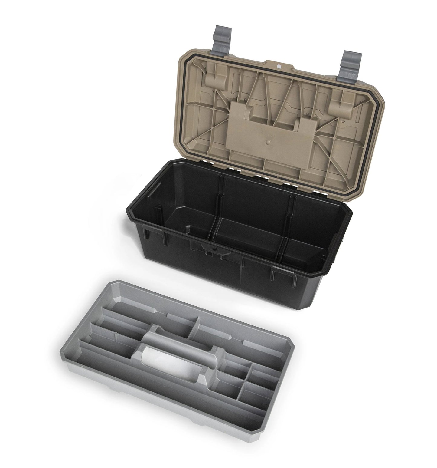DECKED Crossbox mit Tragegriff, für kleine Schubladen, Deckel "Desert Tan"
