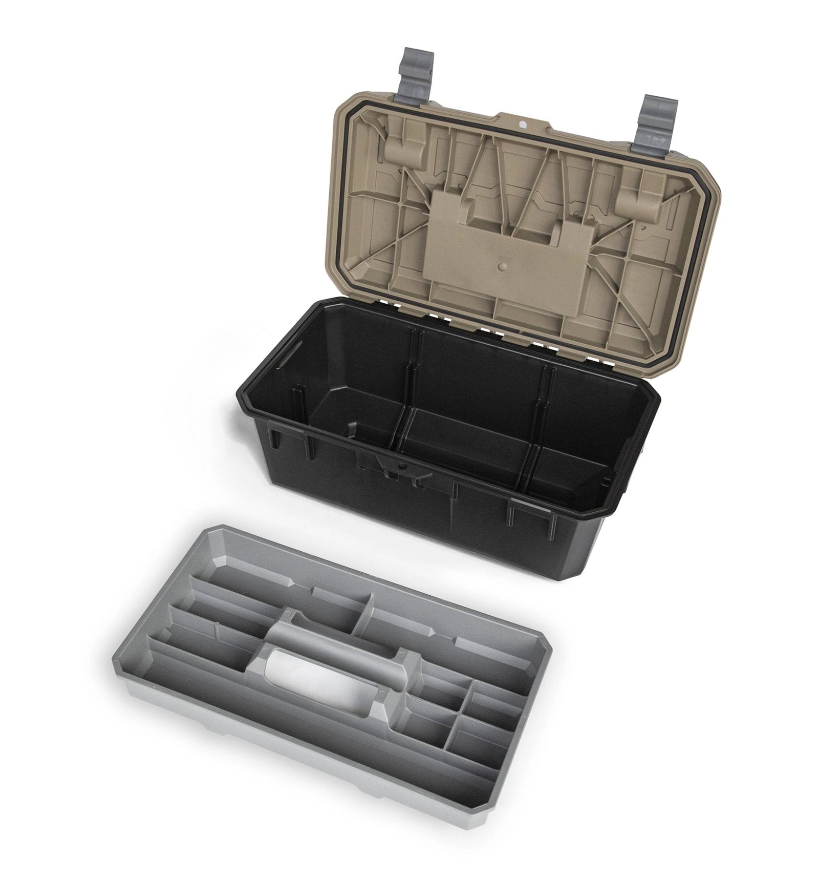 DECKED Crossbox mit Tragegriff, für kleine Schubladen, Deckel "Desert Tan"