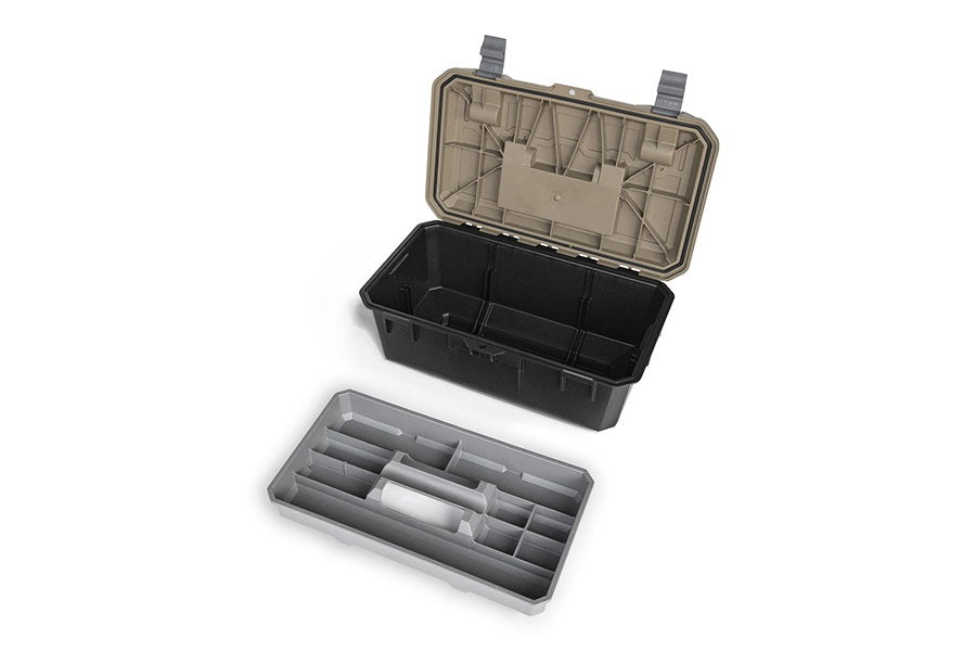 DECKED Crossbox mit Tragegriff, für kleine Schubladen, Deckel "Desert Tan"
