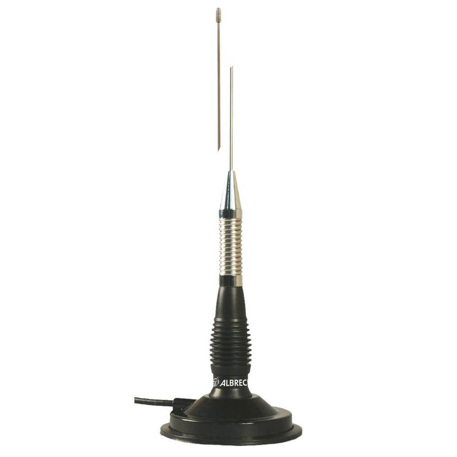 Albrecht ML130 Magnetfußantenne, ca.115 cm mit Feder und Stahlstrahler