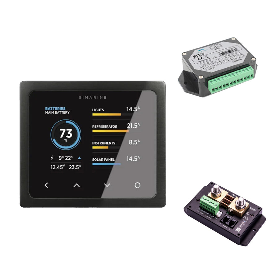 Simarine PICO Standard Set Rev23 - Schwarz mit Einbaurahmen