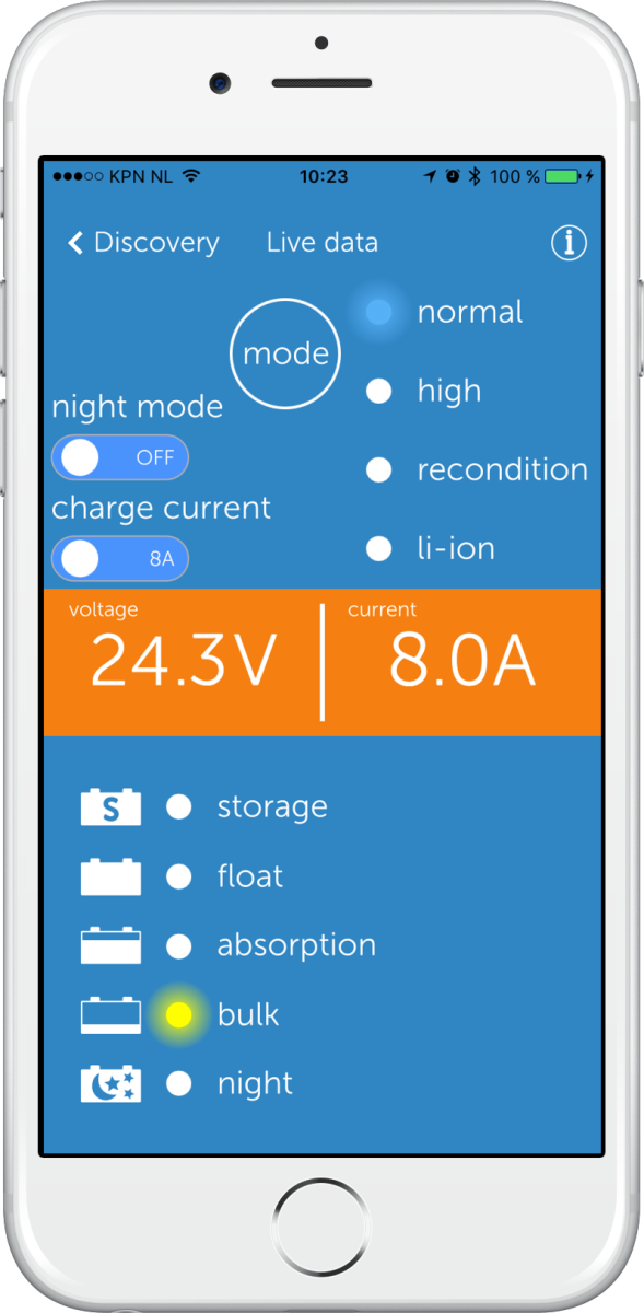 Victron Blue Smart IP22 Batterieladegerät Bluetooth 24/16 3 Ausgänge