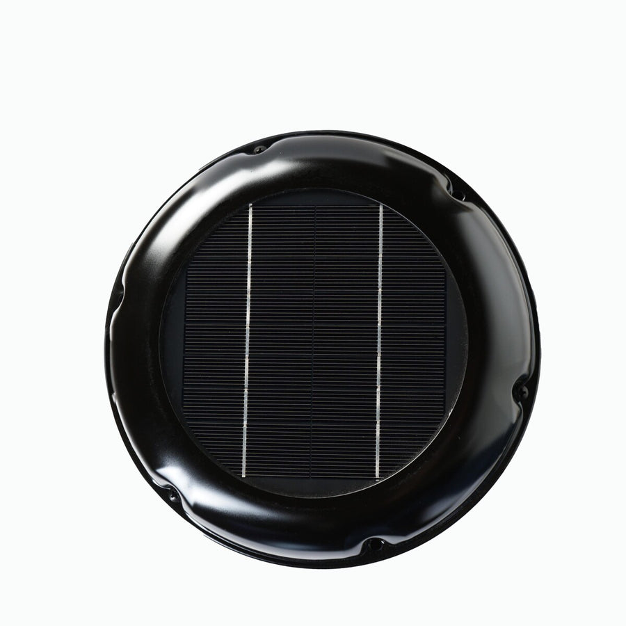 WATTSTUNDE® AERO Solarlüfter mit Akku rund, schwarz