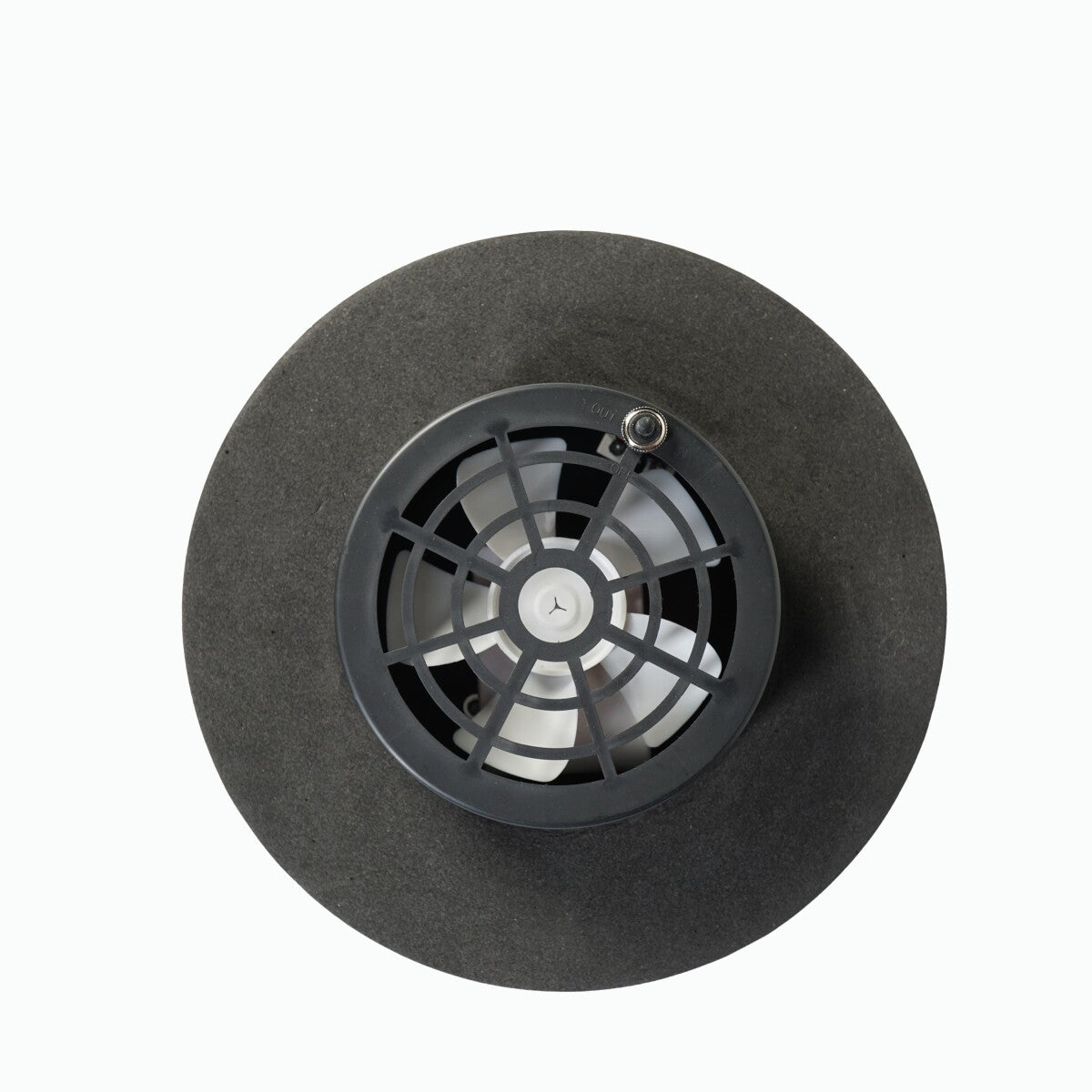 WATTSTUNDE® AERO Solarlüfter mit Akku rund, schwarz