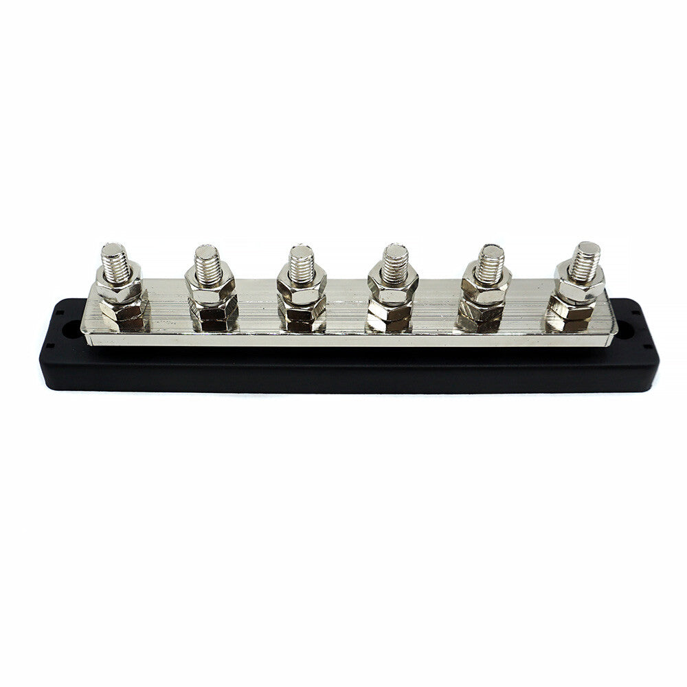 WATTSTUNDE® Busbar 6xM8 150 A / 70 V schwarz