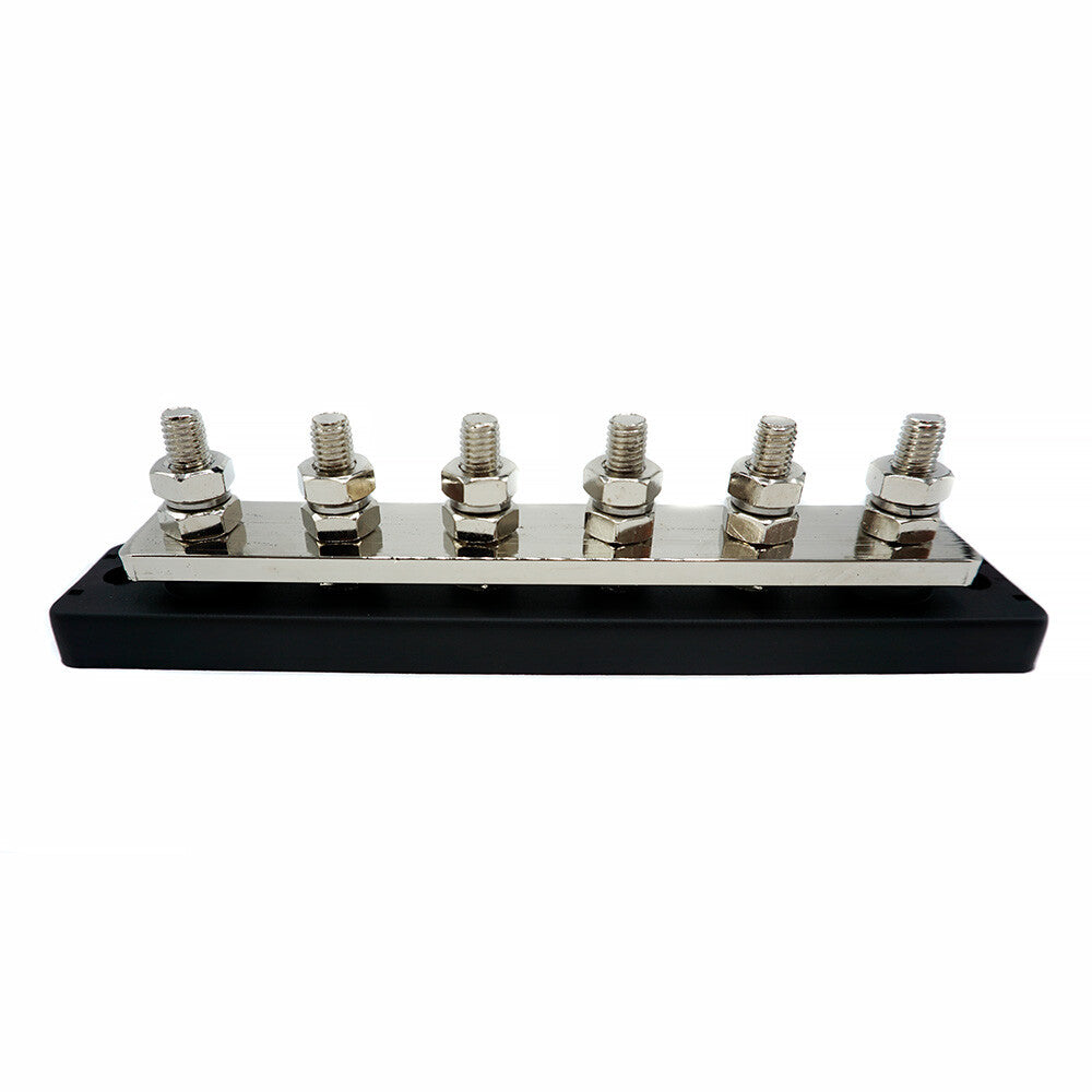 WATTSTUNDE® Busbar 6xM8 150 A / 70 V schwarz
