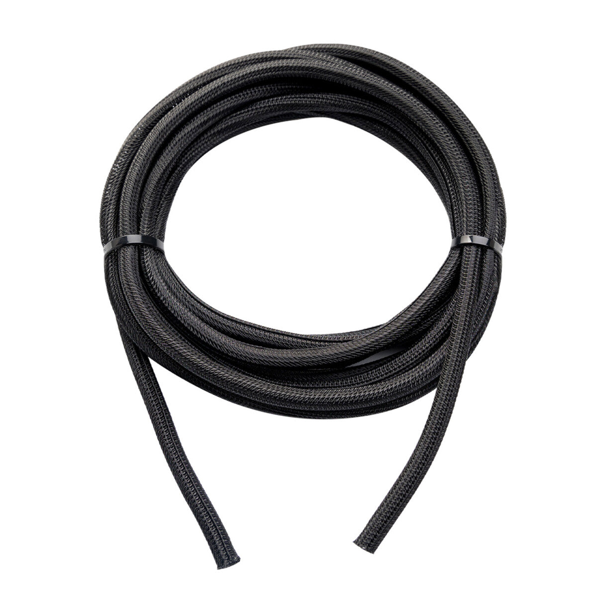 WATTSTUNDE® Geflechtsschlauch offen 6 mm schwarz 5 Meter