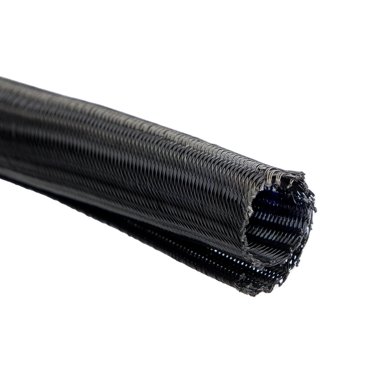 WATTSTUNDE® Geflechtsschlauch offen 6 mm schwarz 5 Meter