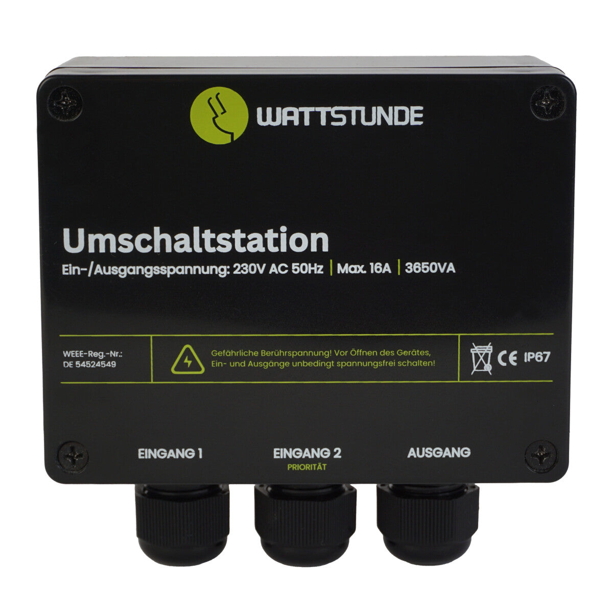 WATTSTUNDE® NVS Umschaltstation 16 A Netzvorrangschaltung