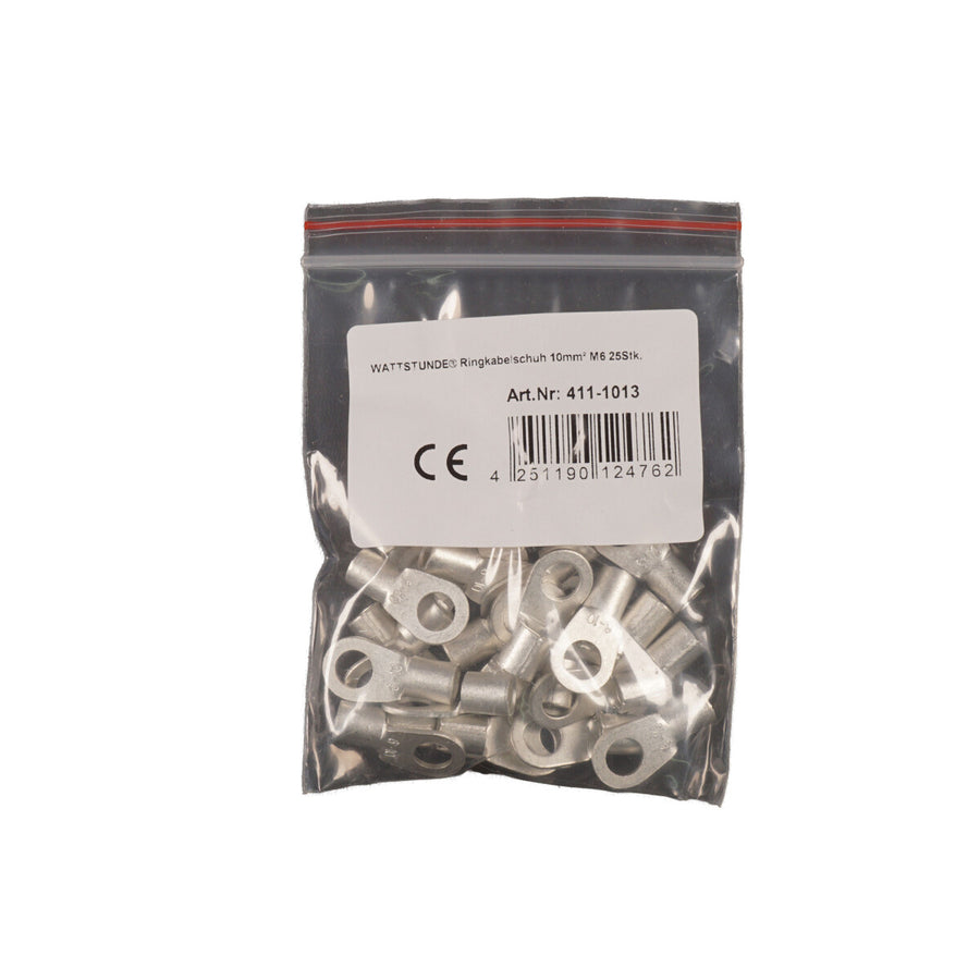 WATTSTUNDE® Ringkabelschuh 10 mm² M6 25 Stk.