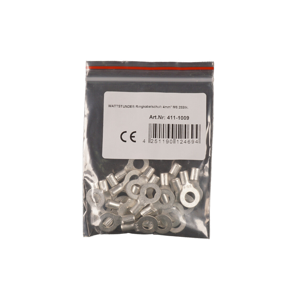 WATTSTUNDE® Ringkabelschuh 4 mm² M6 25 Stk.