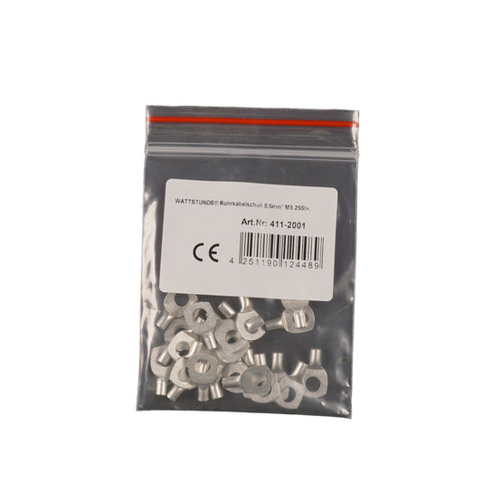 WATTSTUNDE® Rohrkabelschuh 0,5 mm² M5 25 Stk.