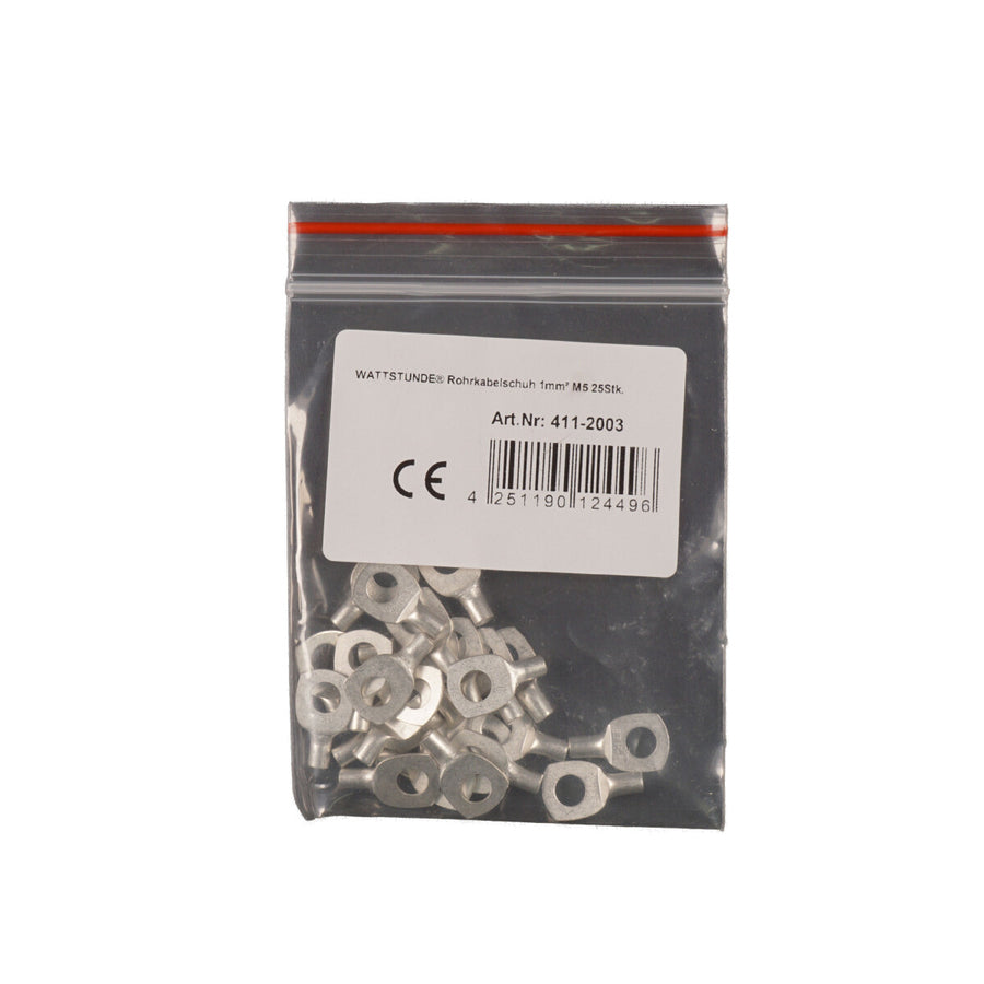 WATTSTUNDE® Tube Cable Lug 1 mm² M5 25 pcs.