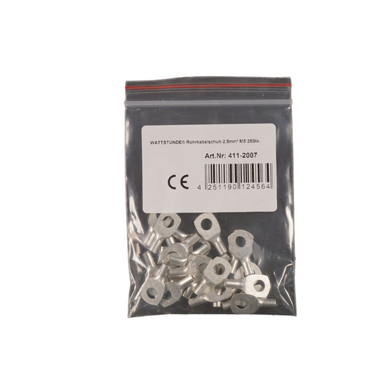 WATTSTUNDE® Rohrkabelschuh 2,5 mm² M5 25 Stk.