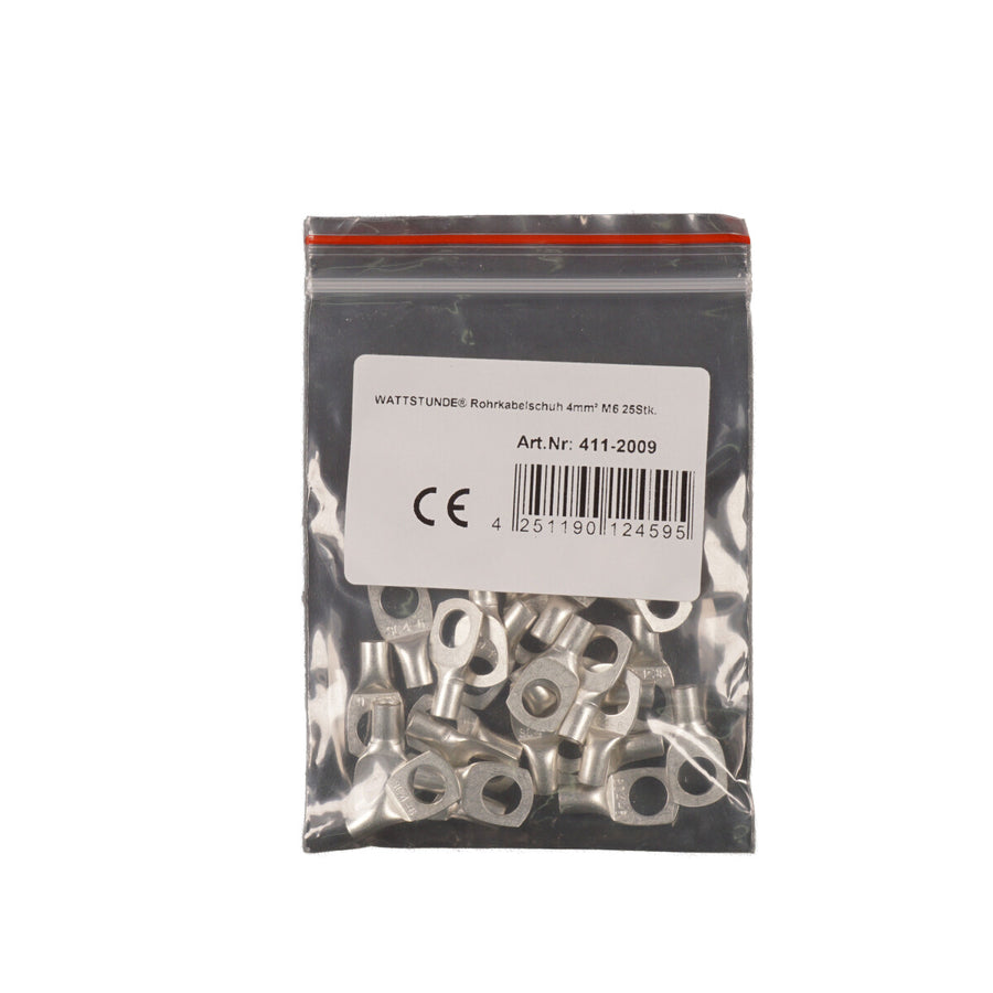 WATTSTUNDE® Rohrkabelschuh 4 mm² M6 25 Stk.