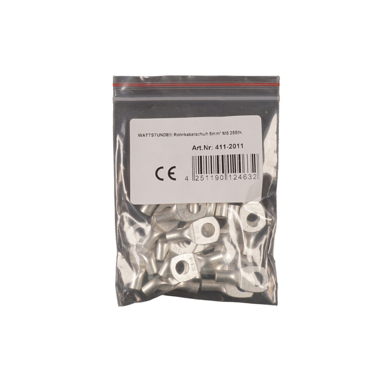 WATTSTUNDE® Rohrkabelschuh 6 mm² M6 25 Stk.