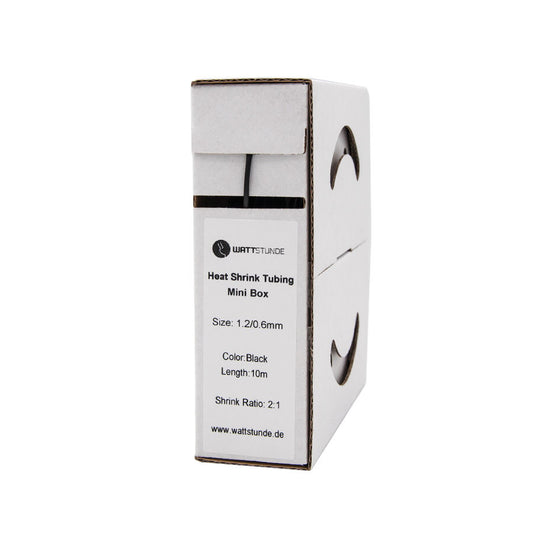 WATTSTUNDE® Schrumpfschlauch 2:1 Box 1,2/0,6 schwarz