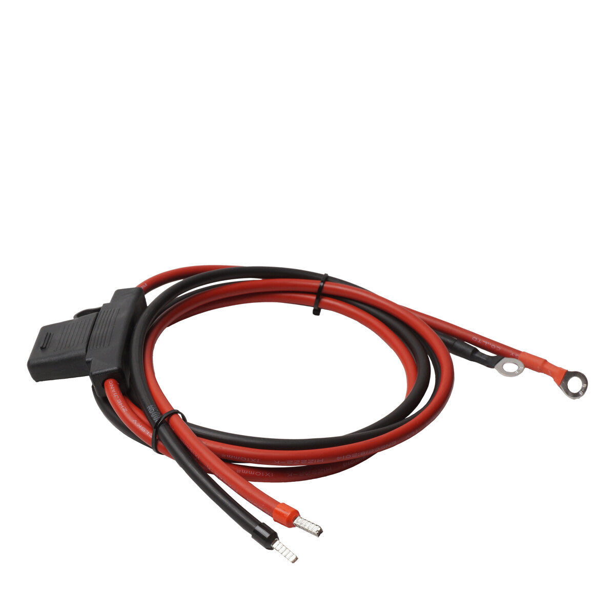 WATTSTUNDE® Sicherungskabel (mit Sicherung 40 A) 2 x 10 mm² M8/Aderendhülse 1,5 m rot/schwarz