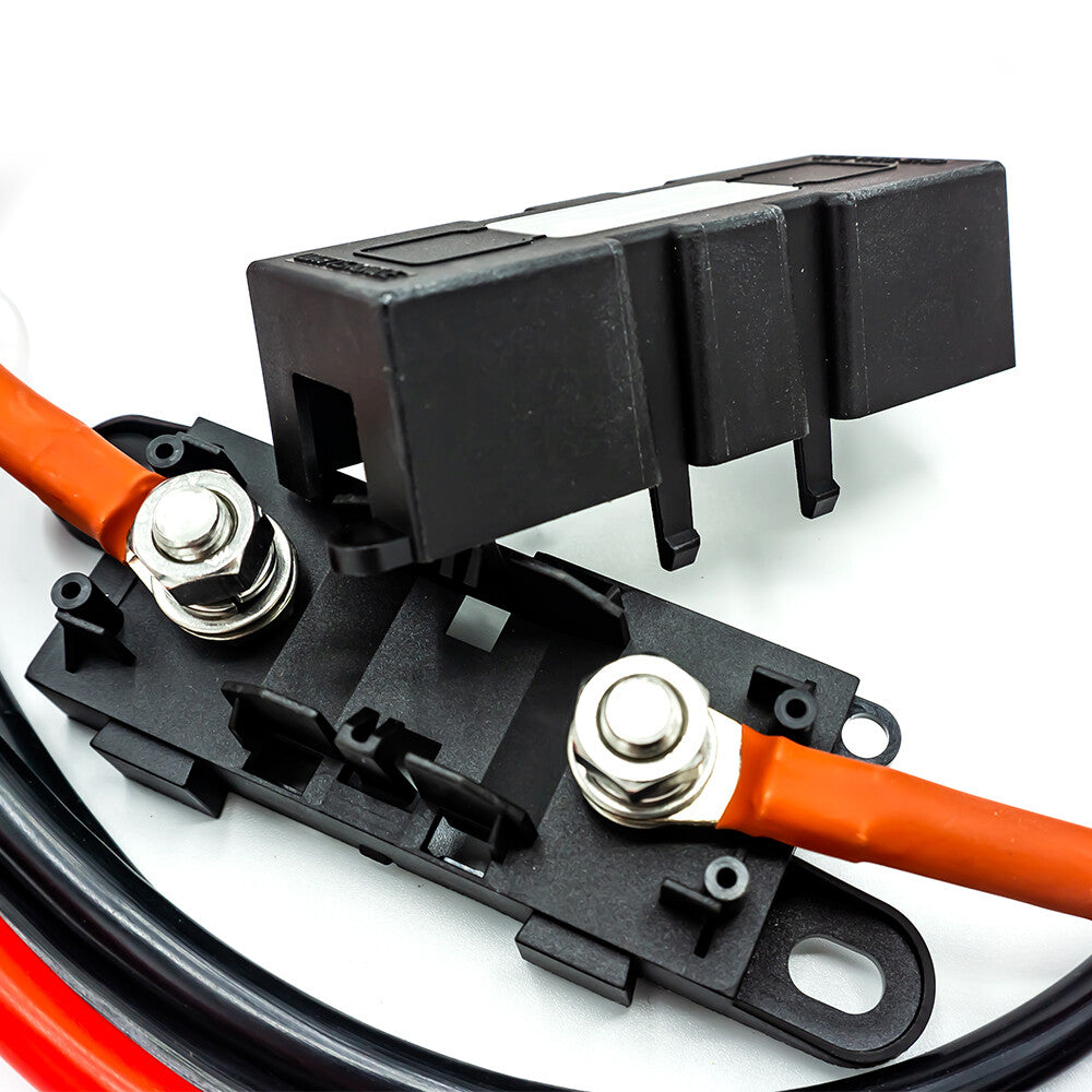 WATTSTUNDE® Sicherungskabel (mit Sicherungshalter) 2 x16 mm² M8/Aderendhülse 1 m rot/schwarz