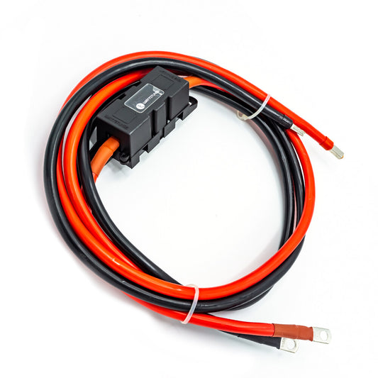 WATTSTUNDE® Sicherungskabel (mit Sicherungshalter) 2x25 mm² M8/Aderendhülse 1 m rot/schwarz