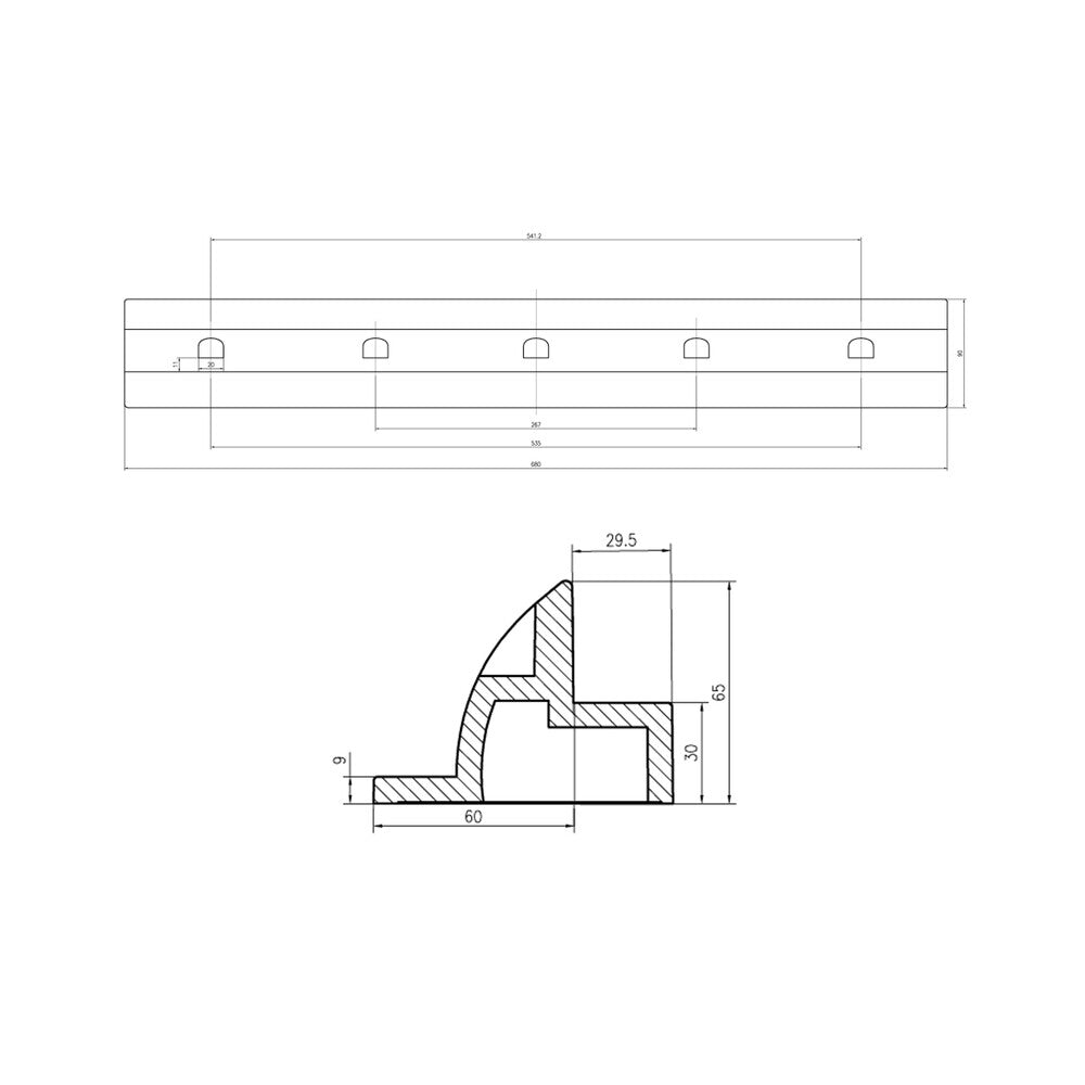 WATTSTUNDE® Solarmodul Halterung HXH68/W ASA Kunststoff weiß