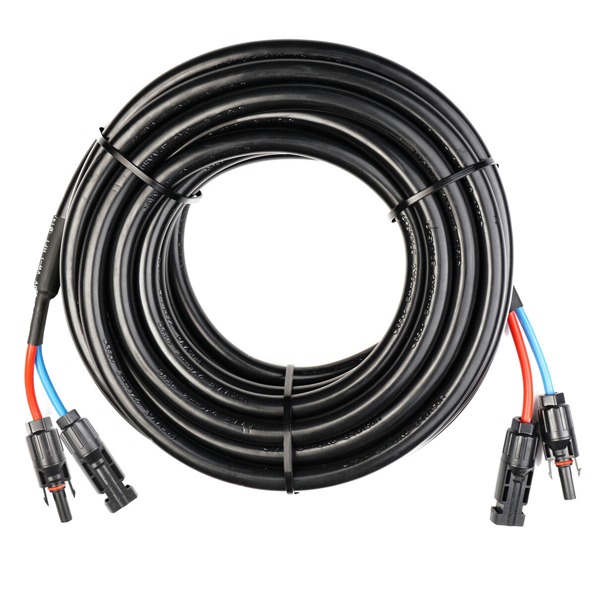 WATTSTUNDE® Verlängerungskabel (2x) 6 mm² Typ-MC4/Typ-MC4 10 m schwarz