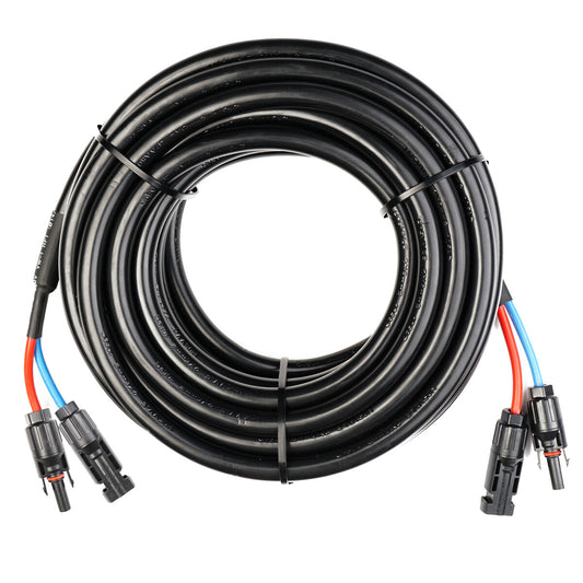 WATTSTUNDE® Verlängerungskabel (2x) 6 mm² Typ-MC4/Typ-MC4 10 m schwarz