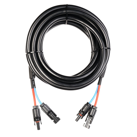 WATTSTUNDE® Verlängerungskabel (2x) 6 mm² Typ-MC4/Typ-MC4 5 m schwarz